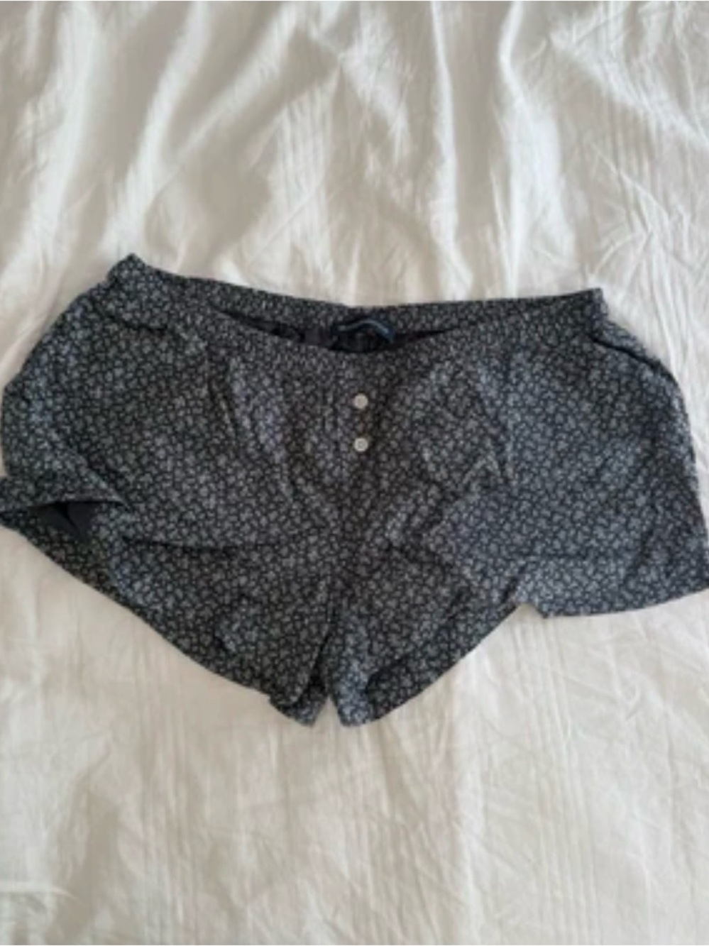 Brandy Melville Navy Floral Athletic Shorts